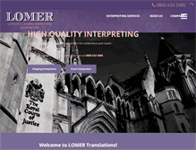 Tablet Screenshot of lomertranslations.com